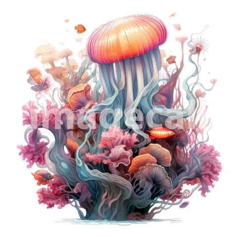Clipart Coral Jellyfish (1)
