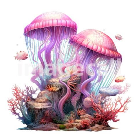 Clipart Coral Jellyfish (11)