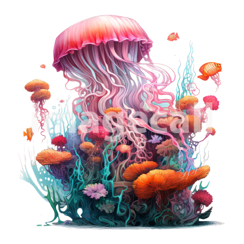 Clipart Coral Jellyfish (13)