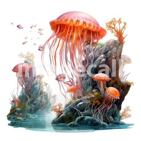 Clipart Coral Jellyfish (14)