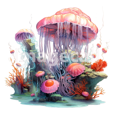Clipart Coral Jellyfish (16)