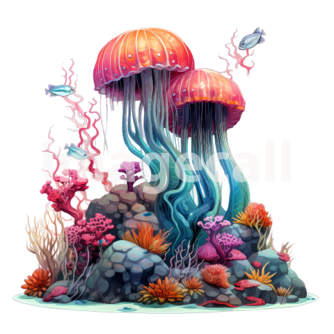 Clipart Coral Jellyfish (18)