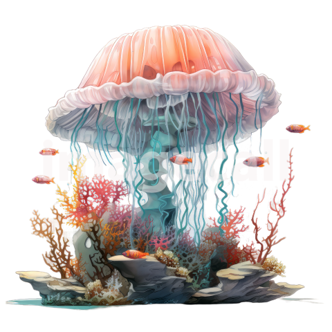 Clipart Coral Jellyfish (19)