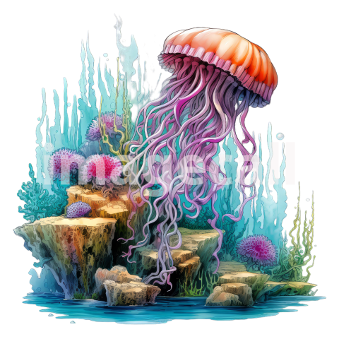 Clipart Coral Jellyfish (20)