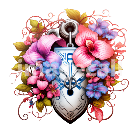 Clipart Floral Padlock (11)