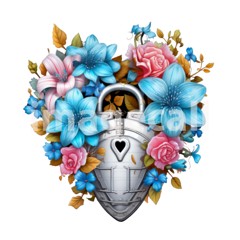 Clipart Floral Padlock (20)