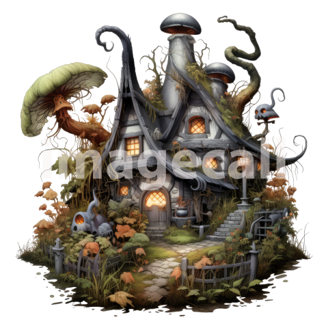 Clipart Witches Cottage (17)