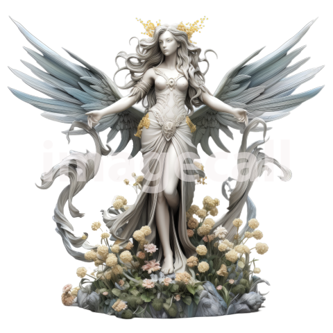 FLoral Angel Statues (18)300dpi