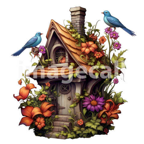 Floral Bird Houses (2)300dpi