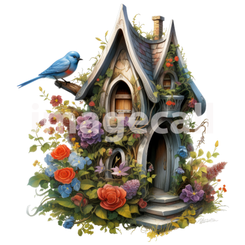 Floral Bird Houses (7)300dpi