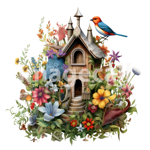 Floral Bird Houses (9)300dpi