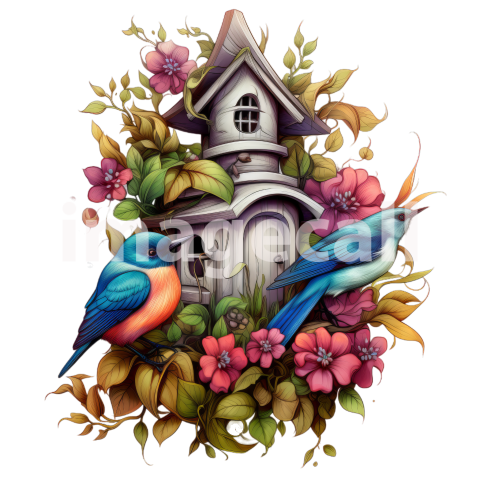 Floral Bird Houses (1)300dpi
