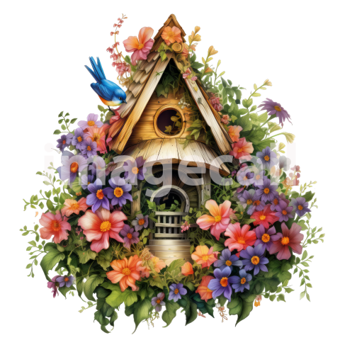 Floral Bird Houses (6)300dpi
