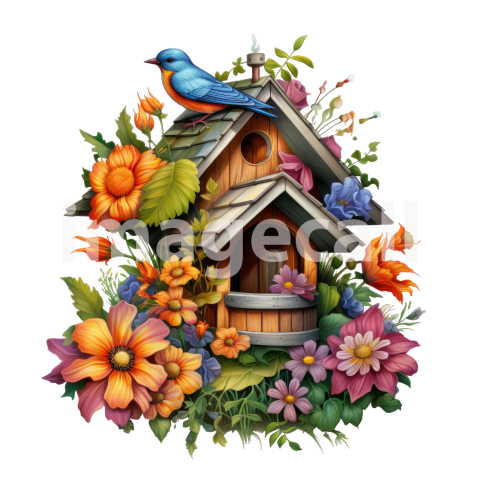 Floral Bird Houses (12)300dpi