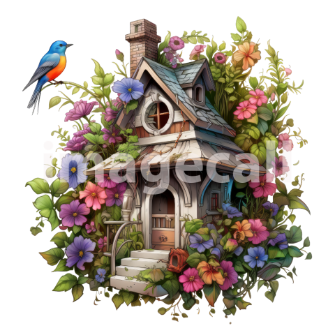 Floral Bird Houses (13)300dpi