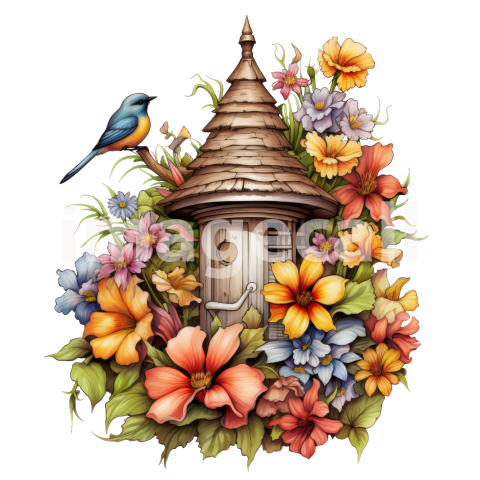 Floral Bird Houses (16)300dpi