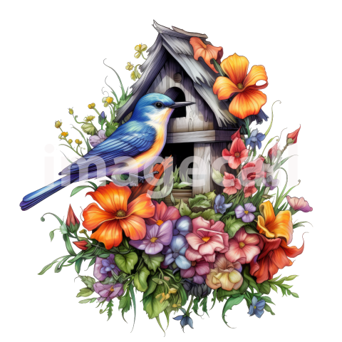 Floral Bird Houses (17)300dpi