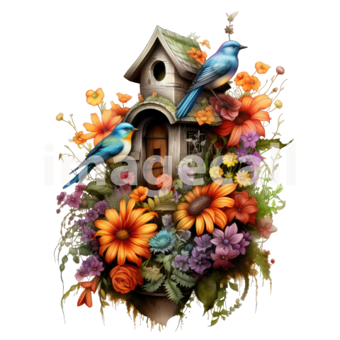 Floral Bird Houses (14)300dpi