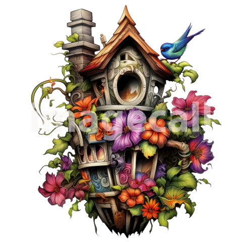 Floral Bird Houses (18)300dpi