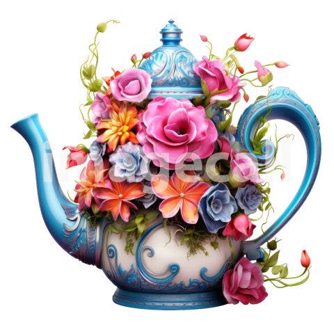 Clipart Floral Garden Watering Can (14)