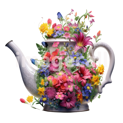 Clipart Floral Garden Watering Can (16)