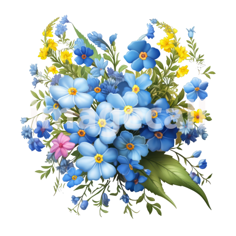 Clipart Forget Me Not (3)