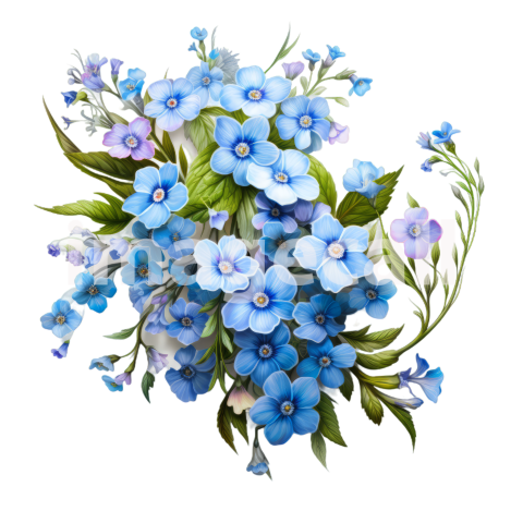 Clipart Forget Me Not (2)