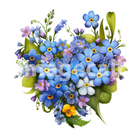 Clipart Forget Me Not (6)