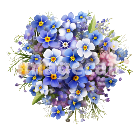 Clipart Forget Me Not (9)