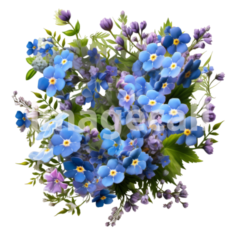 Clipart Forget Me Not (10)