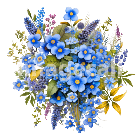 Clipart Forget Me Not (14)
