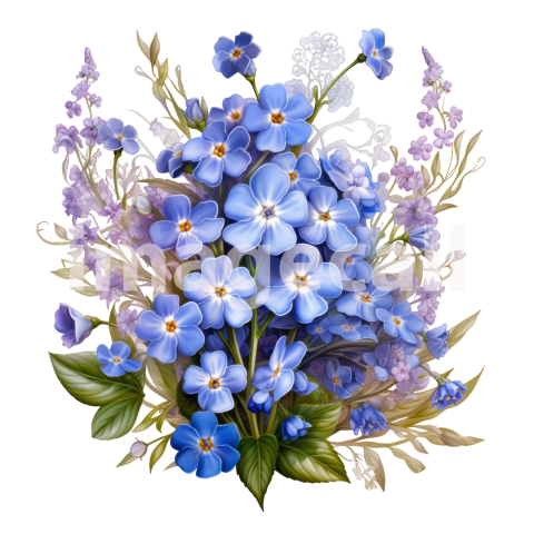 Clipart Forget Me Not (13)