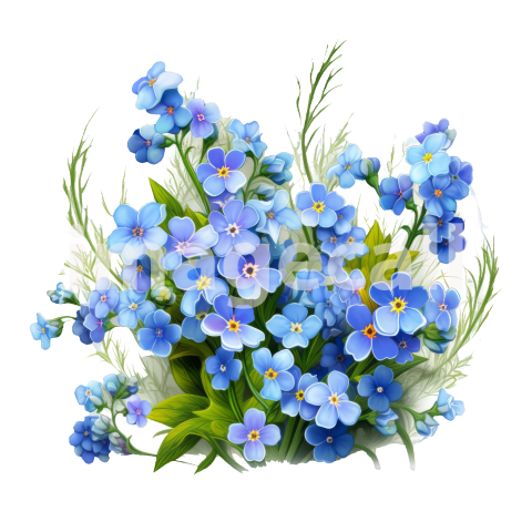 Clipart Forget Me Not (16)