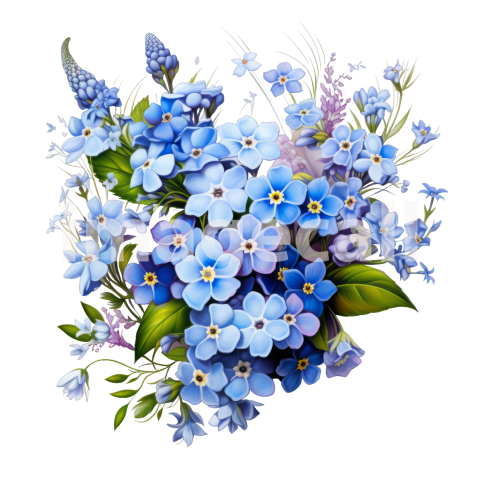 Clipart Forget Me Not (15)