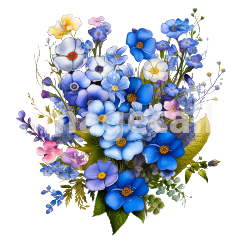 Clipart Forget Me Not (18)