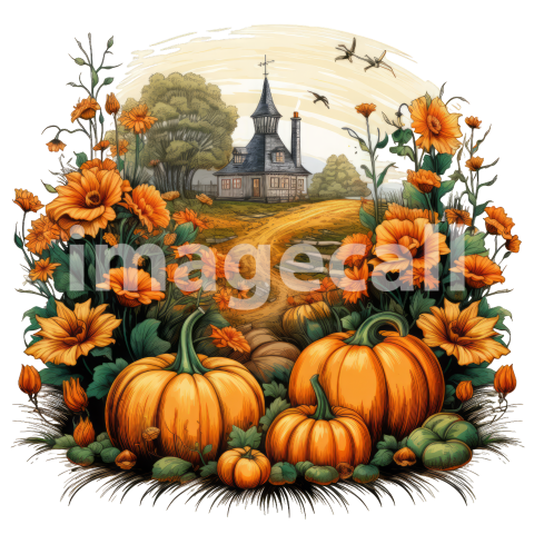 Clipart Pumpkin Patches (3)