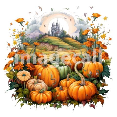 Clipart Pumpkin Patches (9)