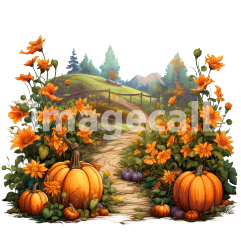 Clipart Pumpkin Patches (12)