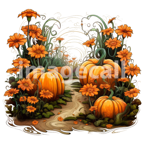 Clipart Pumpkin Patches (10)