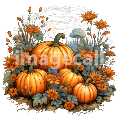 Clipart Pumpkin Patches (15)