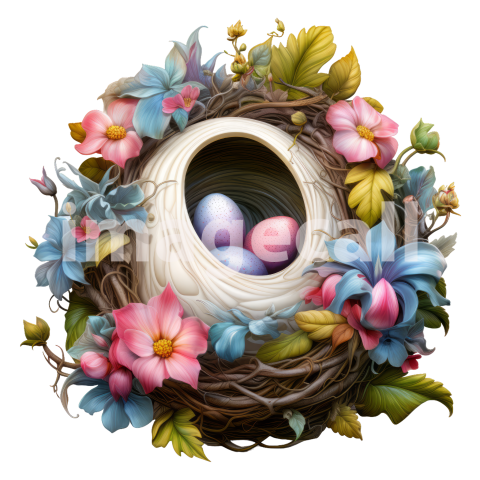 Clipart Floral Bird Nests (5)
