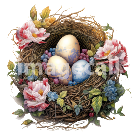 Clipart Floral Bird Nests (6)