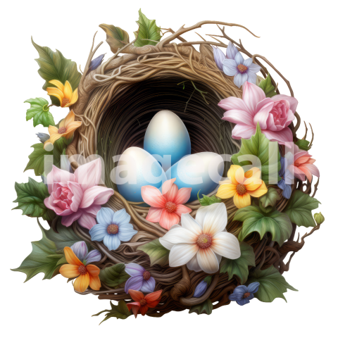 Clipart Floral Bird Nests (9)