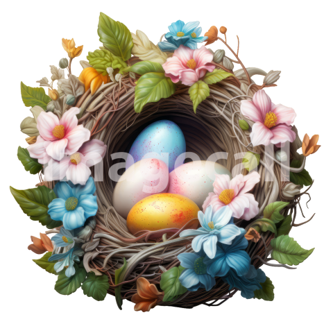 Clipart Floral Bird Nests (16)