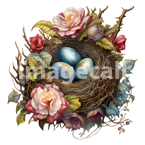 Clipart Floral Bird Nests (20)