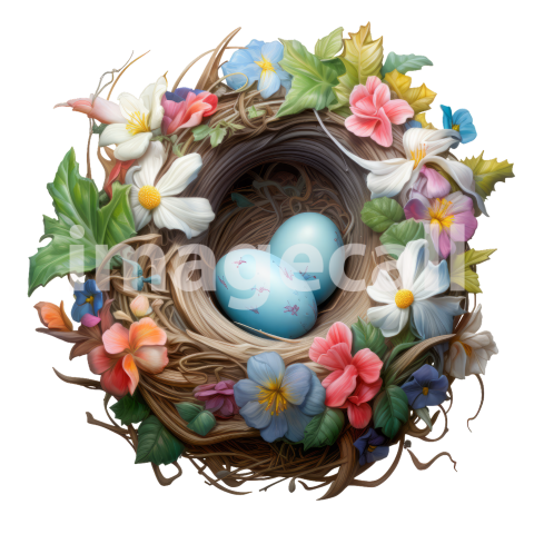 Clipart Floral Bird Nests (18)
