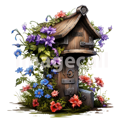Clipart Floral Mailbox (3)