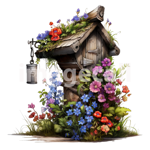 Clipart Floral Mailbox (2)