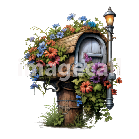Clipart Floral Mailbox (9)