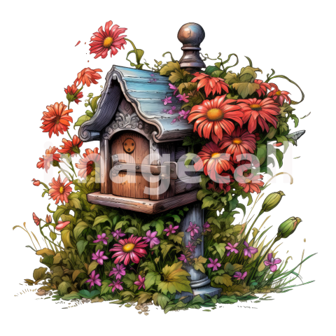 Clipart Floral Mailbox (19)